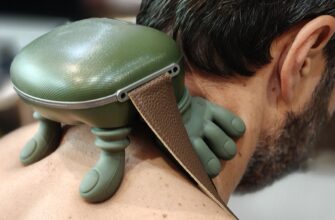 Массажёр для шеи во время использования